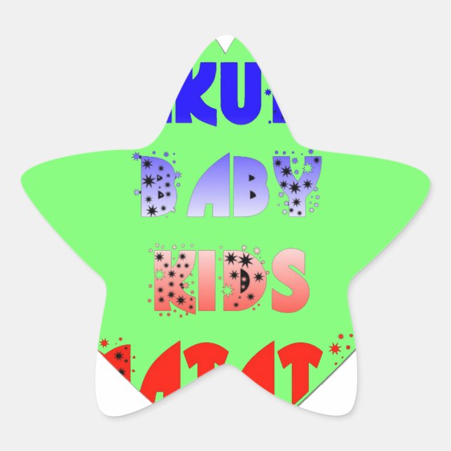 Sticker Étoile Créez vos propres coeurs lumineux conception bébé  (Devant)