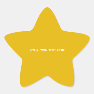 Sticker Étoile Créez Votre Propre Conception Personnalisée Jaune