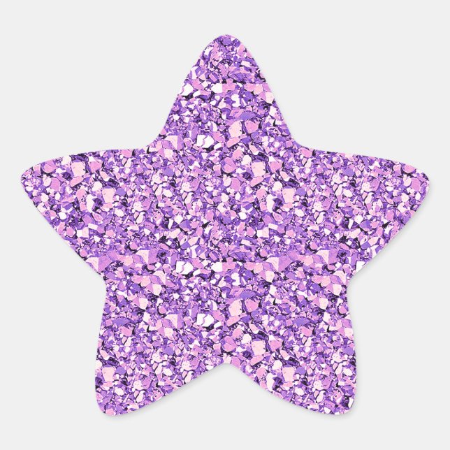 Sticker Étoile cristal druzy - orchidée légère (Devant)
