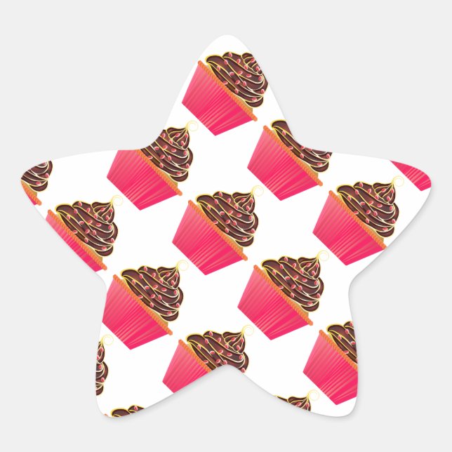 Sticker Étoile Cupcakes (Devant)