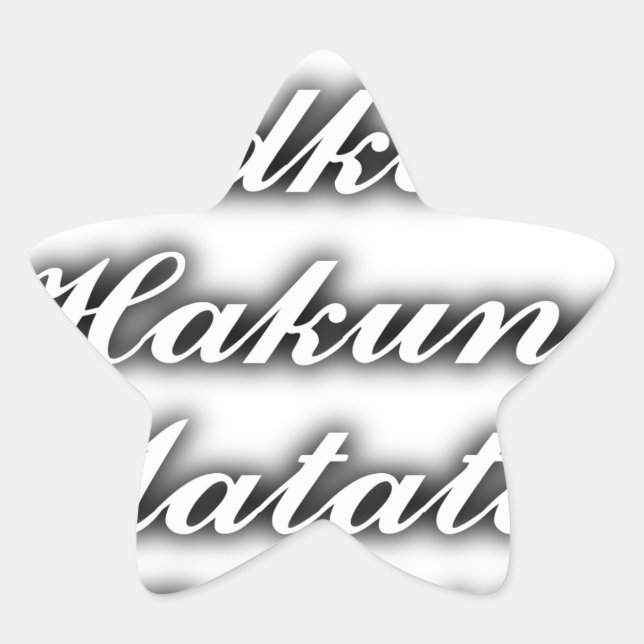 Sticker Étoile Cupcakes Vodka Hakuna Matata FUNNY (Devant)
