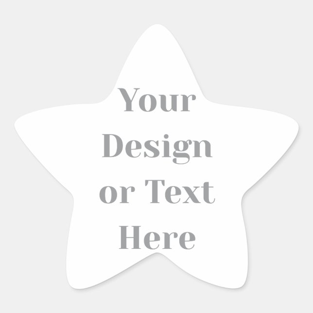 Sticker Étoile Customizable Your Design or Text Here Personalized (Devant)