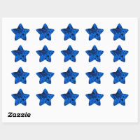 Sticker étoile de peinture bleu rétro
