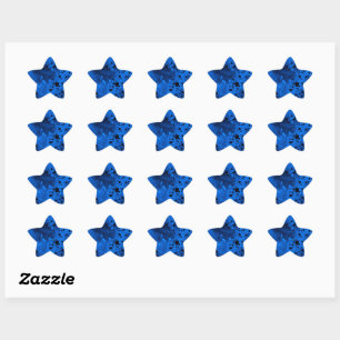 Sticker étoile de peinture bleu rétro