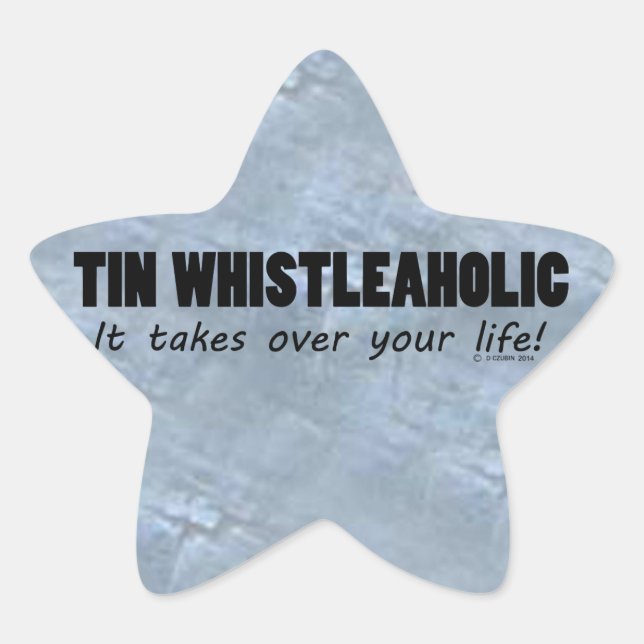 Sticker étoile de vie Tin Whistleaholic (Devant)
