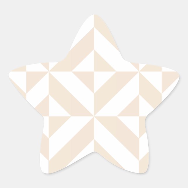 Sticker Étoile Décor géométrique beige clair Motif (Devant)