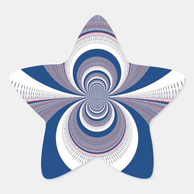 Sticker Étoile Demi bleu (Devant)