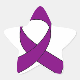 Sticker Étoile Dessin de ruban violet