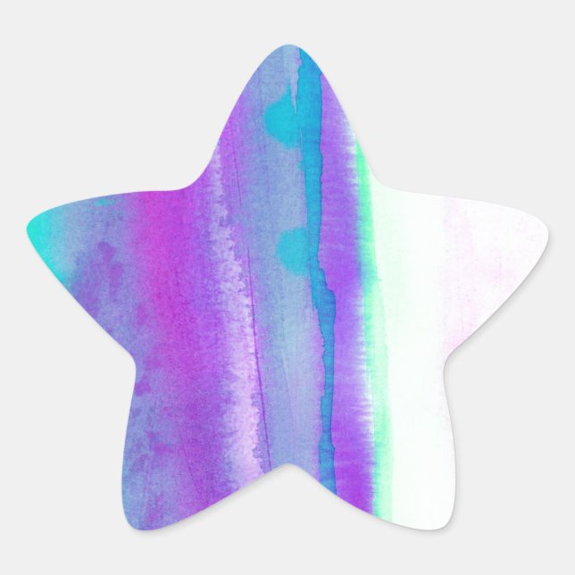 Sticker Étoile Destiny1.2 Aquarelle Abstraite en pastel et néon (Devant)