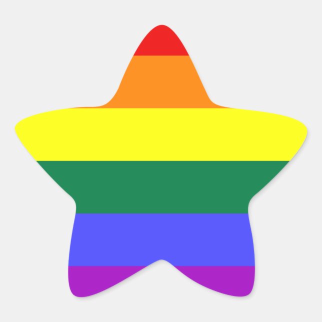 Sticker Étoile Drapeau arc-en-ciel LGBT Pride (Devant)