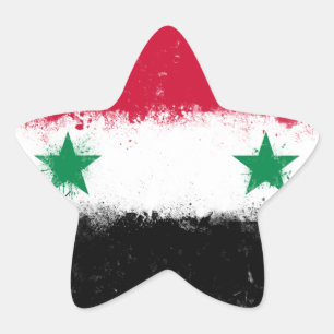 Sticker Étoile Drapeau de Syrie