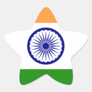 Sticker Étoile Drapeau indien "Tiranga " de bonne couleur