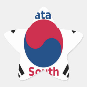 Sticker Étoile Drapeau national de la Corée du Sud : Fierté du Ta
