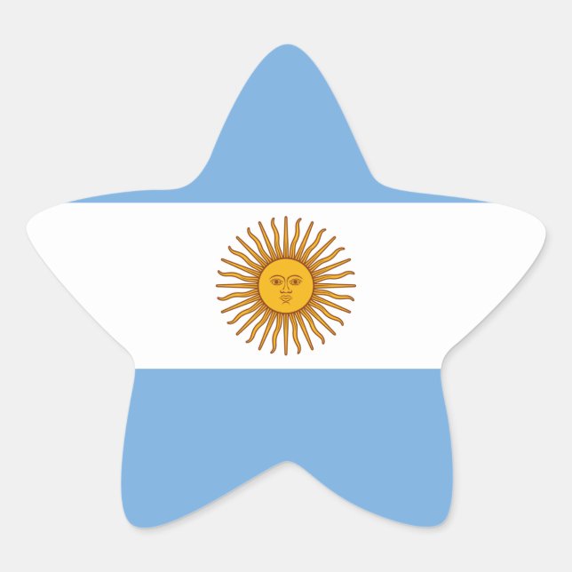 Sticker Étoile Drapeau national de l'Argentine (Devant)