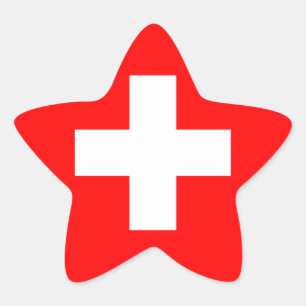 Sticker Étoile Drapeau national suisse