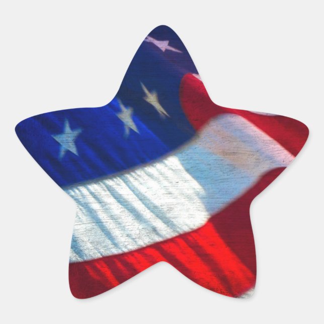 Sticker étoile drapeau patriotique américain (Devant)