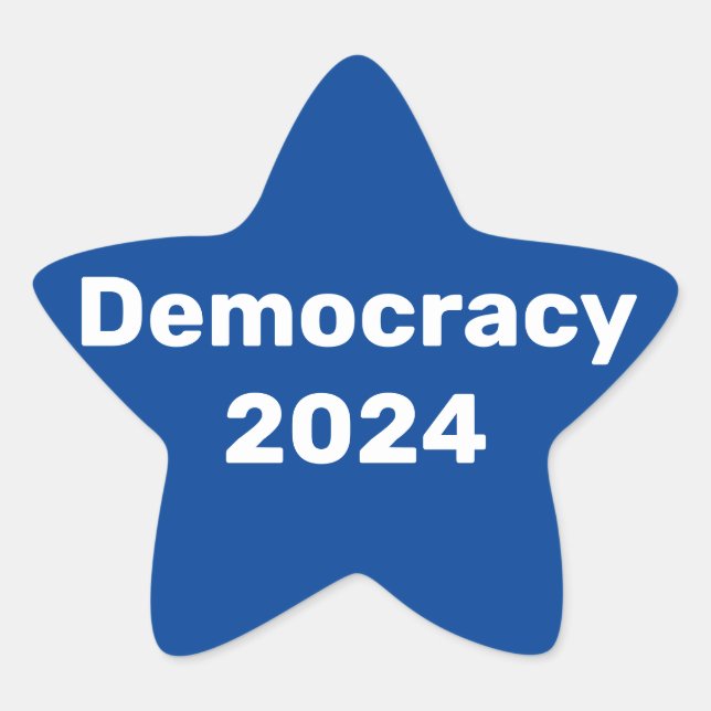 Sticker Étoile Élection présidentielle de 2024 pour la démocratie (Devant)