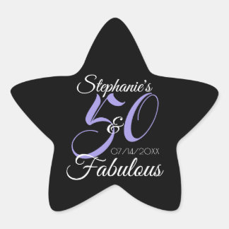 Sticker Étoile Élégant 50 et Fabuleux Mug Anniversaire Personnali