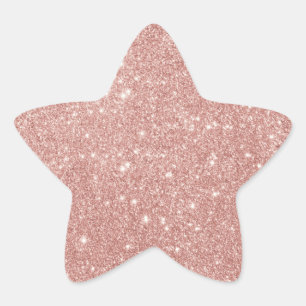 Sticker Étoile Élégant Rose Gold Parties scintillant Star Stick