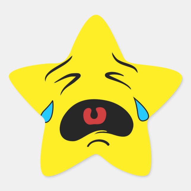 Sticker Étoile Emoji Tad Face (Devant)