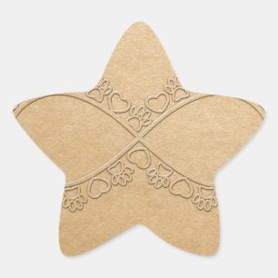 Sticker Étoile Empreinte de patte de chien d'amour infini