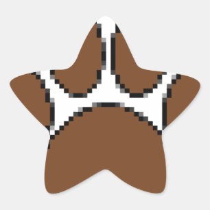 Sticker Étoile Empreinte de patte Pixel Dog