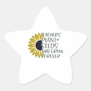 Sticker Étoile Enseignants Plantes Semences qui augmentent pour t