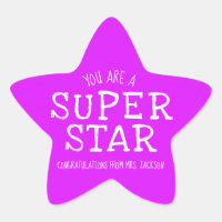 Enseignants Super Star Félicitations