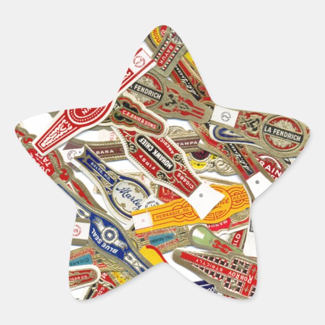 Sticker Étoile Enveloppeurs à anneaux de cigar (Devant)
