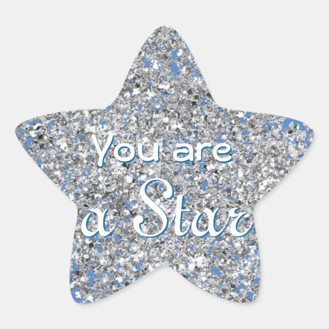 Sticker Étoile Étoile d'Affirmation Silver (Devant)