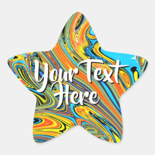 Sticker Étoile Étoile holographique de message personnalisé   Tex