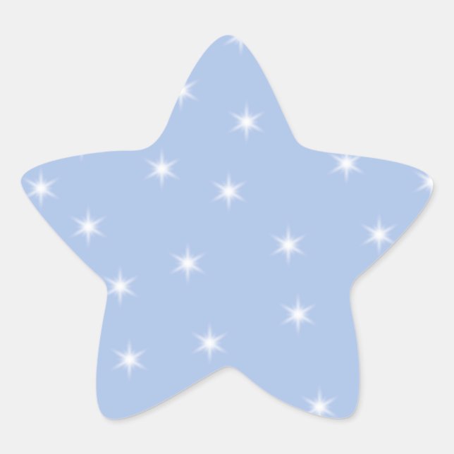 Sticker Étoile Etoiles blanches et bleues. (Devant)