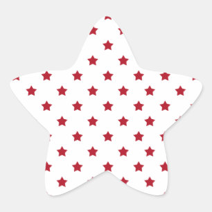 Sticker Étoile Étoiles rouges en blanc