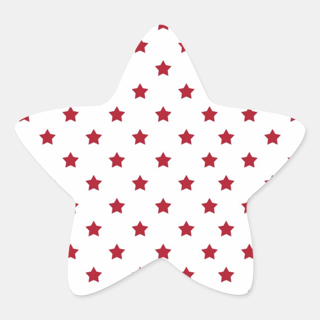 Sticker Étoile Étoiles rouges en blanc (Devant)