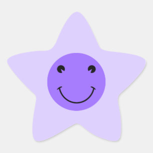 Sticker Étoile Face violette bleue