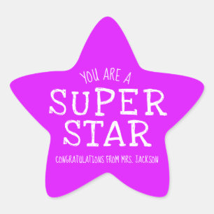 Sticker Étoile Félicitations superbes d'étoile de professeurs