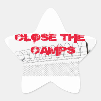 STICKER ÉTOILE FERMEZ LES BÂTIMENTS CAMPS STAR