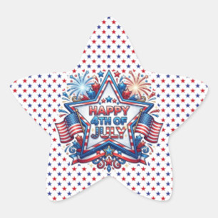 Sticker Étoile Fête patriotique du 250e anniversaire du 4 juillet