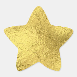 Sticker Étoile Feuille d'or