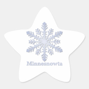 Sticker Étoile Fléau de neige bleu Minnesnowta