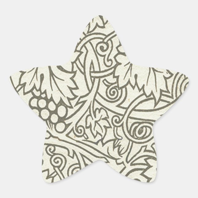 Sticker Étoile Fond d'écran William Morris Grapevine Sage (Devant)