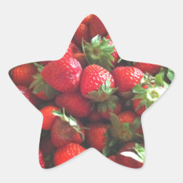 Sticker Étoile Fraises | baies rouges fraîches