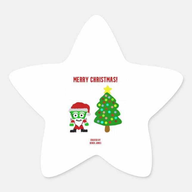 Sticker étoile FrankenCheese de Noël (Devant)