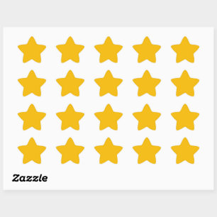 Sticker Étoile Frénésie jaune chaud uni