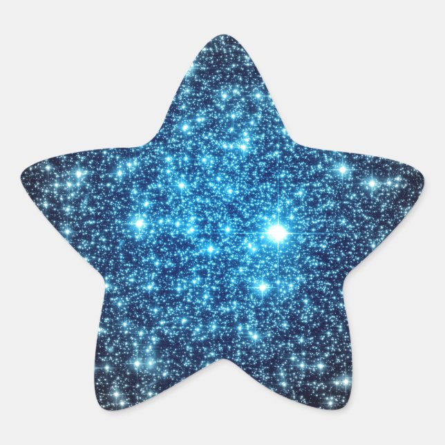 Sticker Étoile Galaxie bleue et noire (Devant)