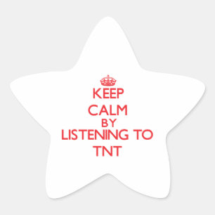 Sticker Étoile Gardez le calme en écoutant le TNT