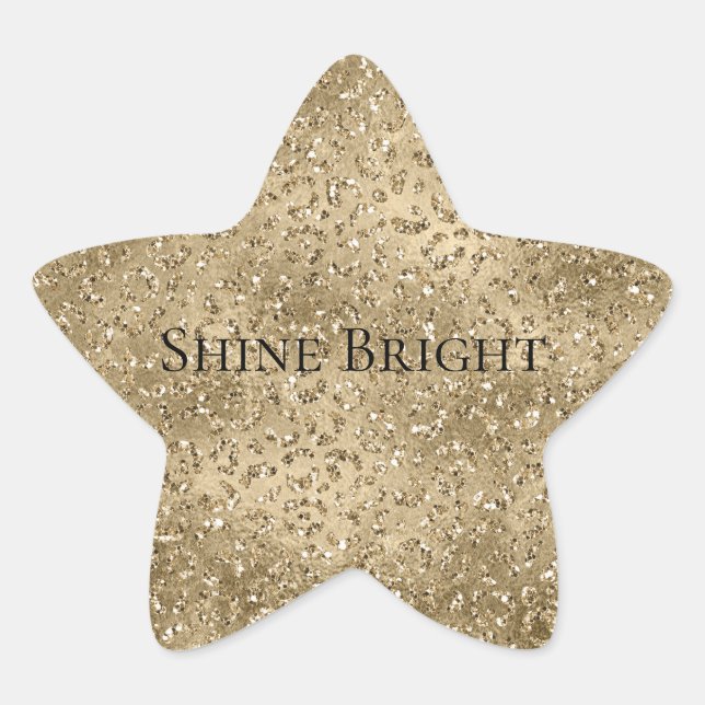 Sticker Étoile Gold Glam Glitzy Parties scintillant Empreinte de  (Devant)