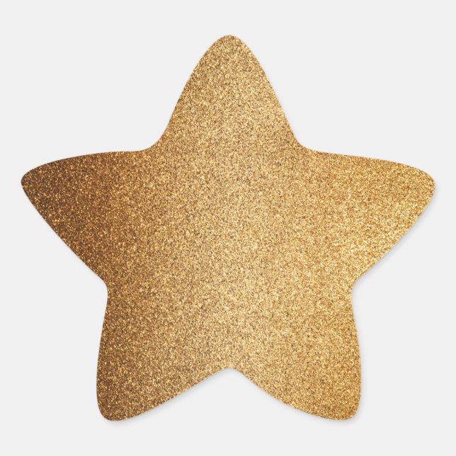 Sticker Étoile Gold Glitter  (Devant)