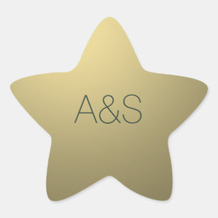 Sticker Étoile Gold Star Entreprise Vacances Monogramme