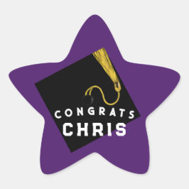 Sticker Étoile Graduation 2025 violet